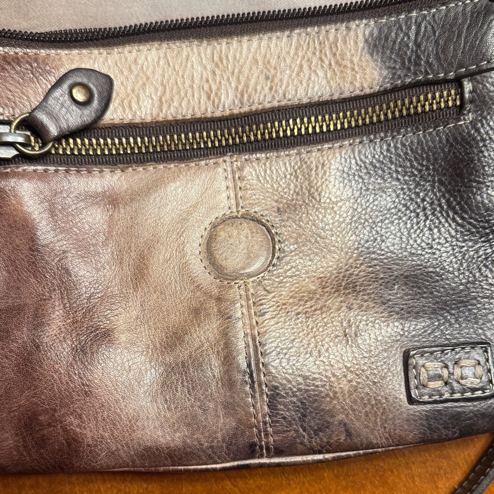 BDU Stu Ziggy Black and Brown Leather Crossbody Belt  Bag - Picture 6 of 9